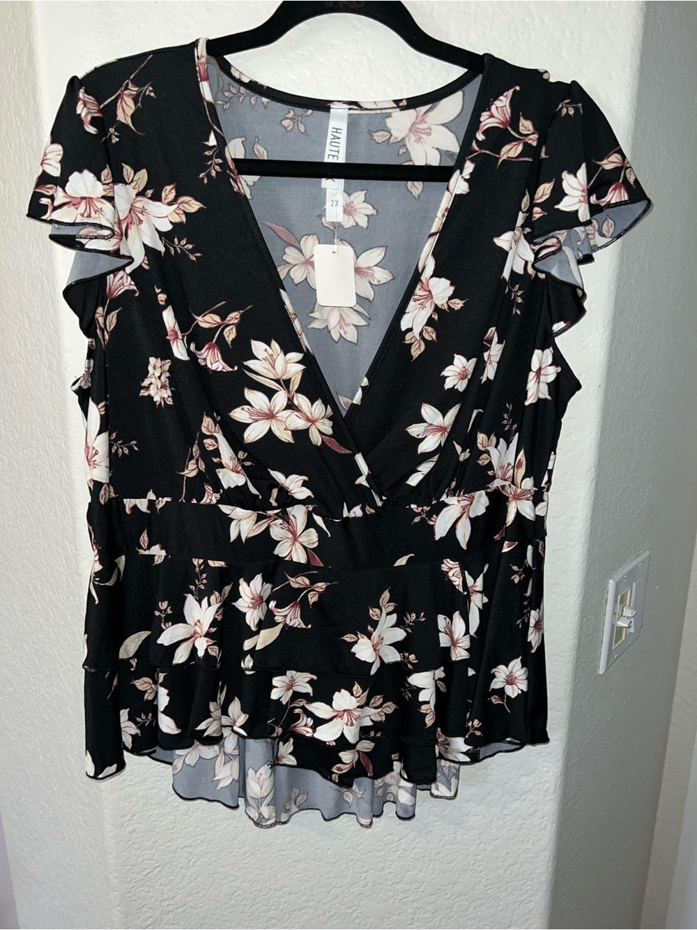 Floral Ruffle Babydoll Top - Picture 3 of 6